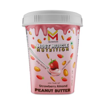 Most Muscle Nutrition Strawberry Peanut Butter All Natural Organic Peanut Butter